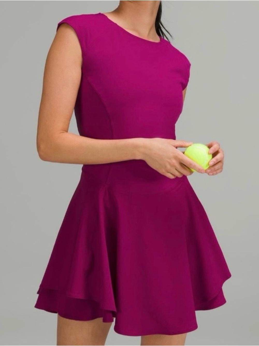 NWOT Lululemon Everlux Mesh Back Tennis Dress in Magenta